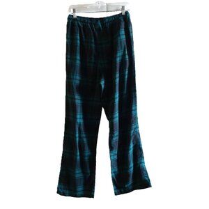 NWOT Brooks Brothers Mens Green & Blue Plaid Flannel Pajama Lounge Pants Small
